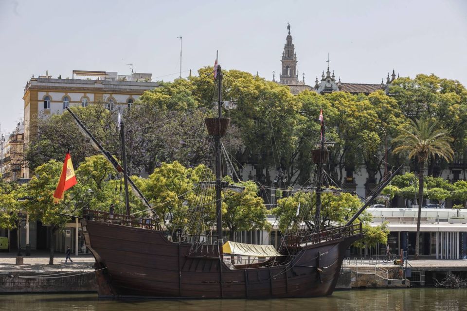 Espacio Exploraterra: Nao Victoria 500 Replica and Museum - Getting oriented at the meeting point near Seville’s Primera Vuelta al Mundo