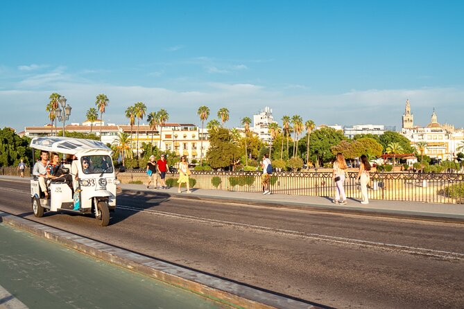 Expert Tour of Seville in Private Eco Tuk Tuk - Plaza de España and María Luisa Park: the postcard stop that still makes sense
