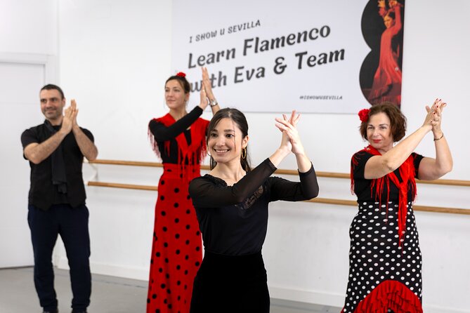 Flamenco Dance Class in Seville with optional Flamenco Costume - What to wear: closed shoes, no platforms, and red-black-white styling tips