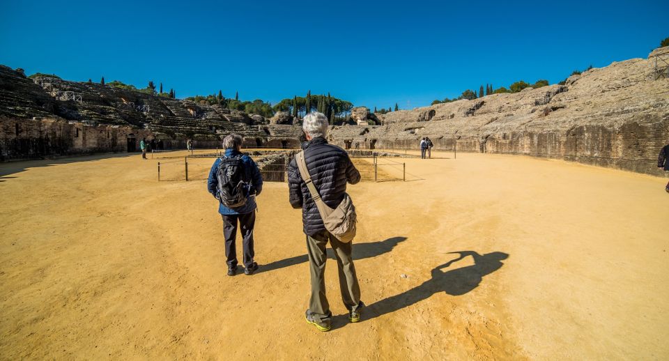 From Seville: Italica Roman City Tour - The amphitheater at Santiponce: scale you can actually picture