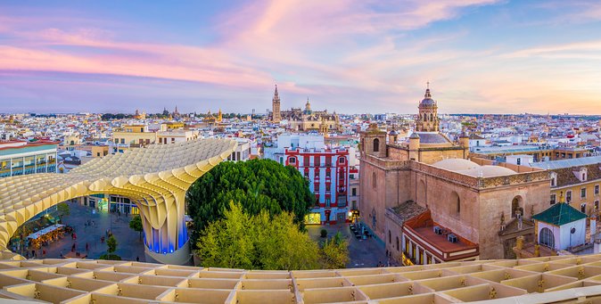 Monumental Economic tour with booking fee Seville - Starting at Plaza de España: your day’s map in stone