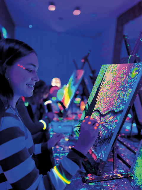 Sevilla: Wine Gogh Glow Academy Paint and Sip Classes - The Painting Lesson: Acrylic Skills That Actually Transfer