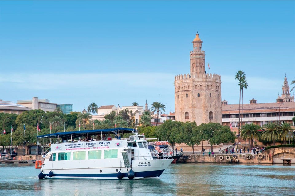 Seville: Guadalquivir Boat Tour with Optional Lunch/Dinner - Entering Seville by boat at Muelle Nueva York