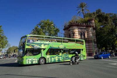 Seville: Panoramic Cruise, Hop-On-Hop-Off Bus & Walking Tour - Hop-on-Hop-off bus lines: Monumental in the day, Romantic at night