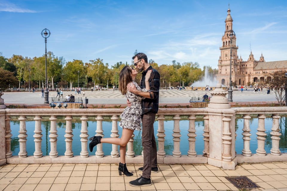 Seville: Professional Photoshoot at Plaza de España - Getting comfortable when posing feels awkward