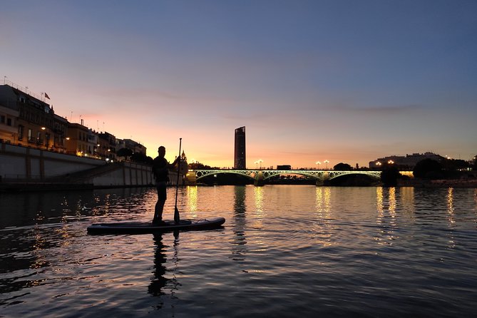 Seville: Sunset in Paddle Surf - Puente de Isabel II (Puente de Triana): the bridge moment