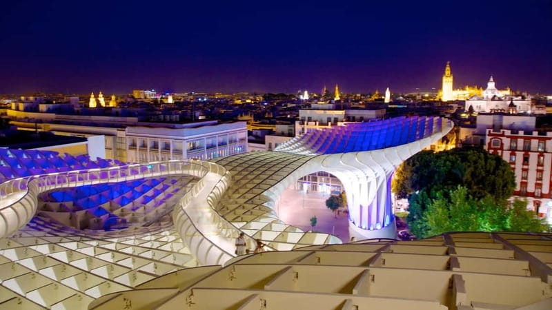 Seville: Sunset Roof Top Walking Tour - Las Setas / Metrosol Parasol: modern shapes near the old core