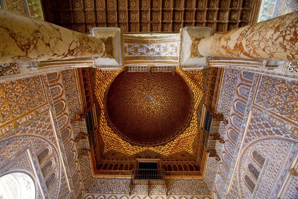 Seville: Tour Alcázar, Cathedral & Giralda Priority Access - Giralda Tower: 98 meters of minaret-to-panorama storytelling