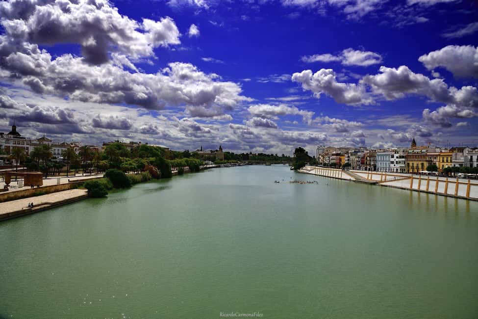 Tour Sevilla de las 3 Culturas - Crossing toward Torre del Oro: ending with a real view