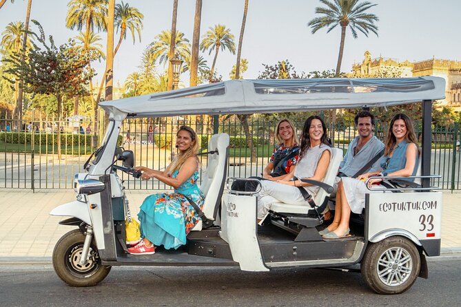 Tour Welcome Seville with Local Guide in Eco Tuk Tuk Private - Torre del Oro and the riverfront: a watchtower with real river attitude